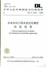 水电水利工程水流空化模型试验规程DL/